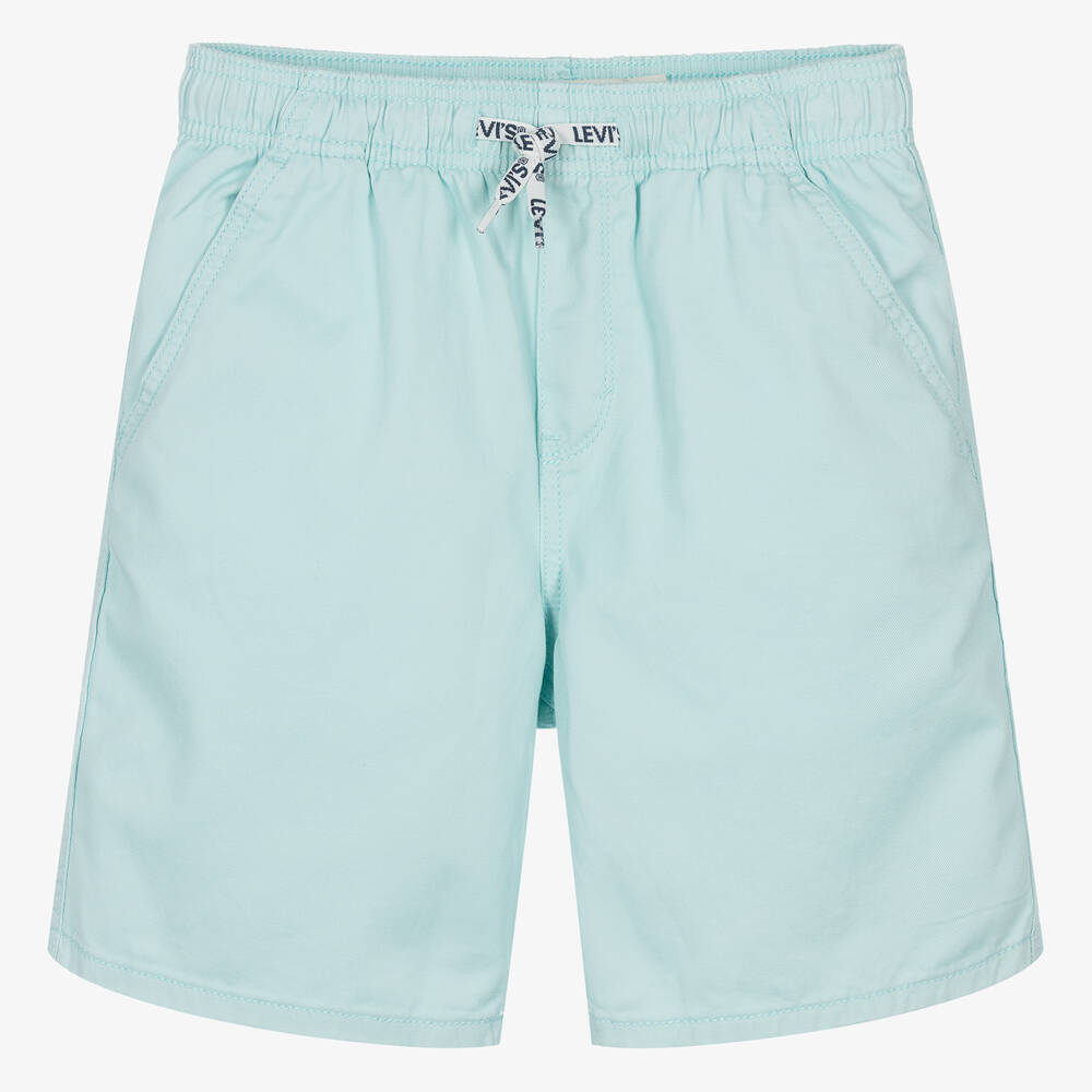 Levi's-Teen Boys Blue Cotton Relaxed Shorts | Childrensalon Outlet