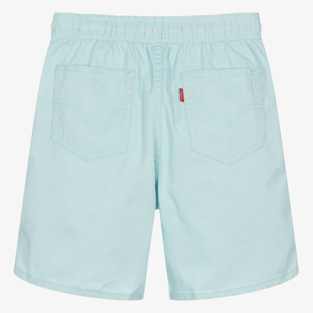 Levi's-Teen Boys Blue Cotton Relaxed Shorts | Childrensalon Outlet
