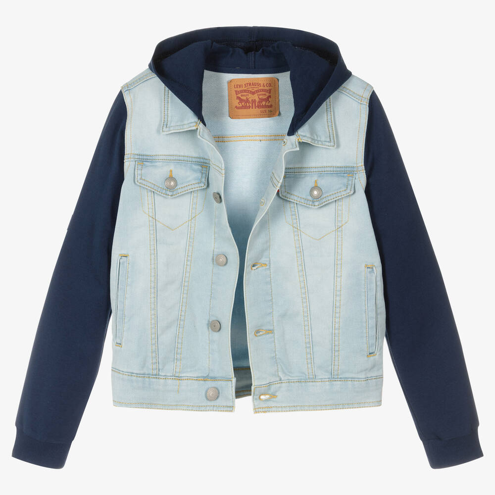Levi denim jacket new arrivals with hoodie