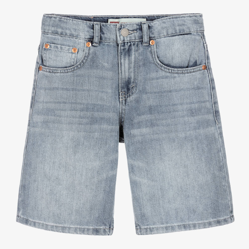 Levi s Teen Boys Blue Denim Loose Fit Shorts Childrensalon Outlet