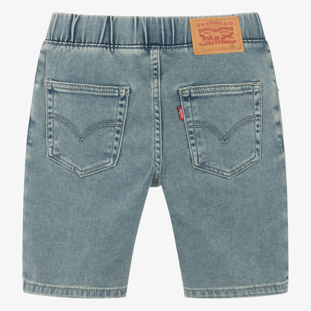 Levi s Teen Boys Blue Denim Skinny Fit Shorts Childrensalon Outlet
