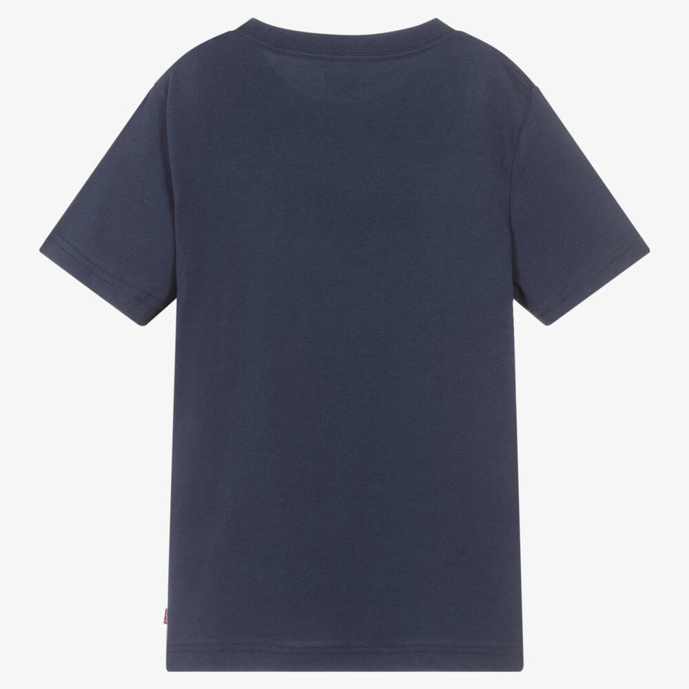 Levi's-تيشيرت تينز ولادي قطن عضوي لون كحلي | Childrensalon Outlet