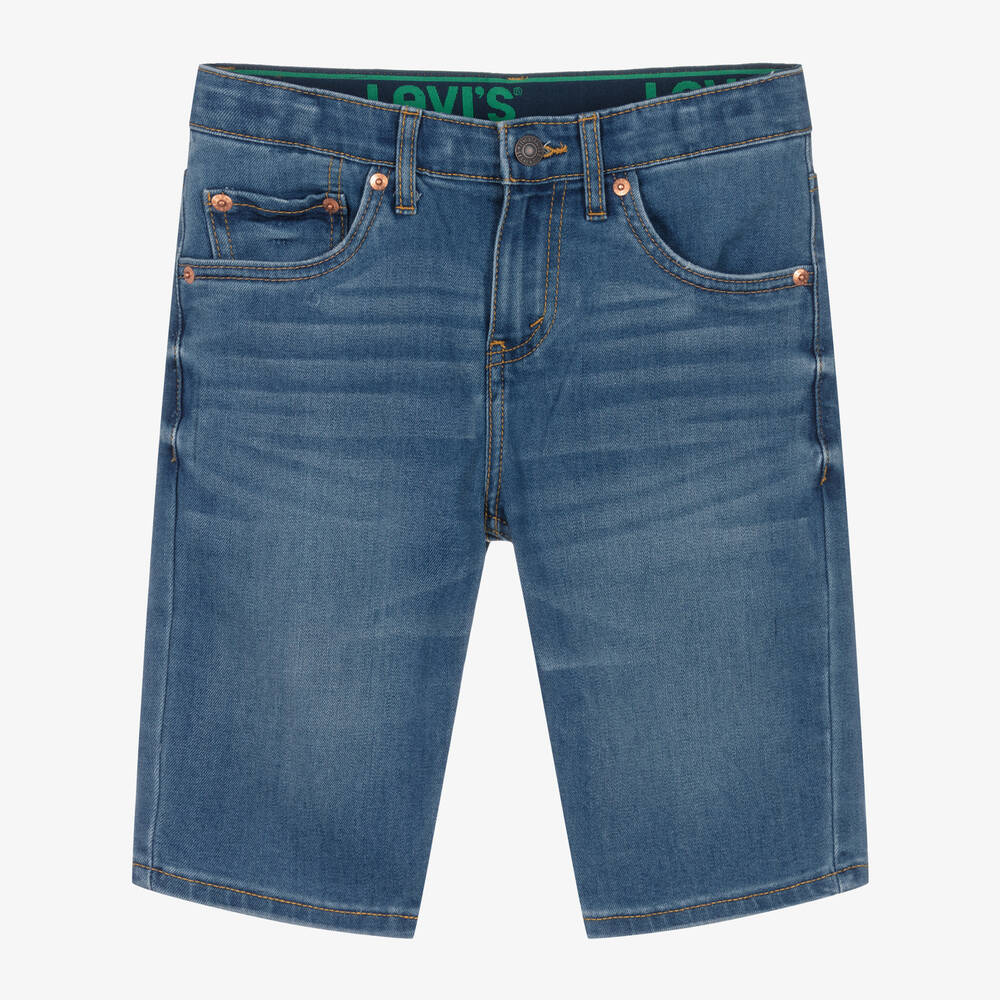 Teen Boys Blue Slim Fit Denim Shorts