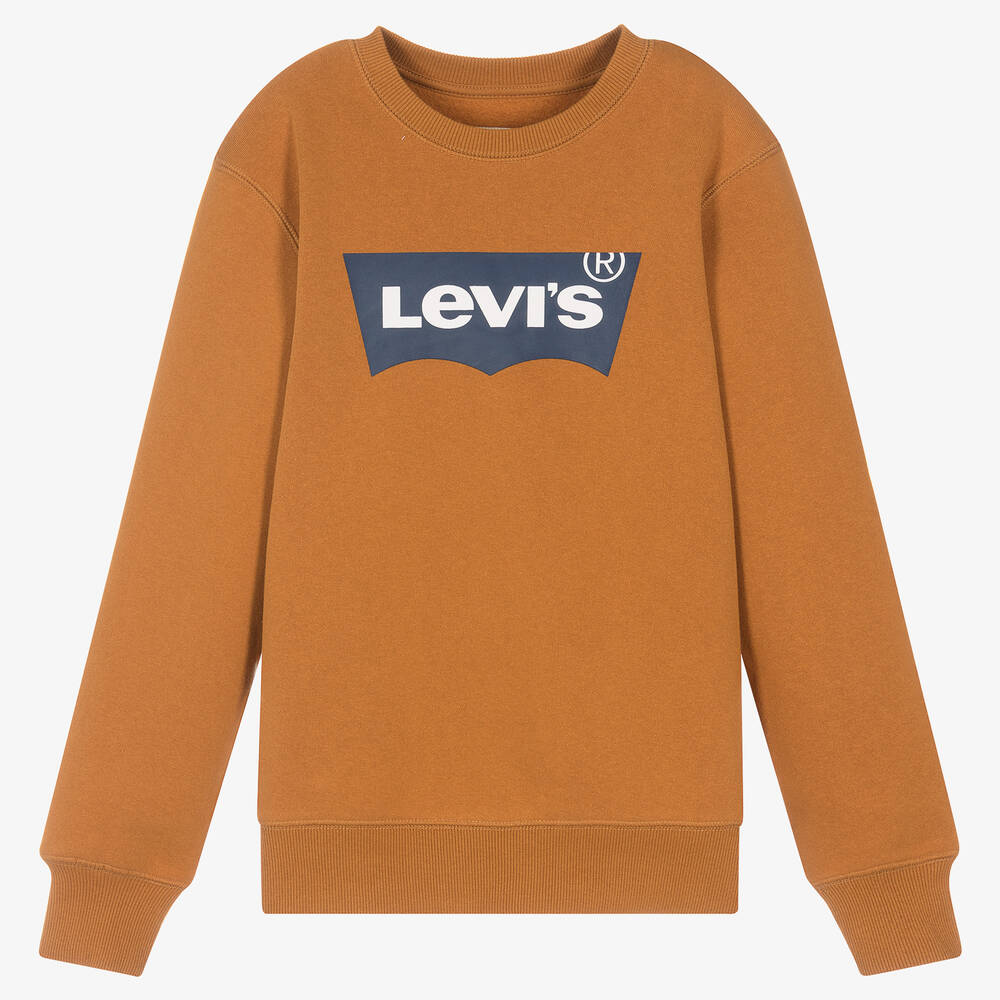 Levi's - Teen Boys Brown Logo Sweatshirt | Childrensalon