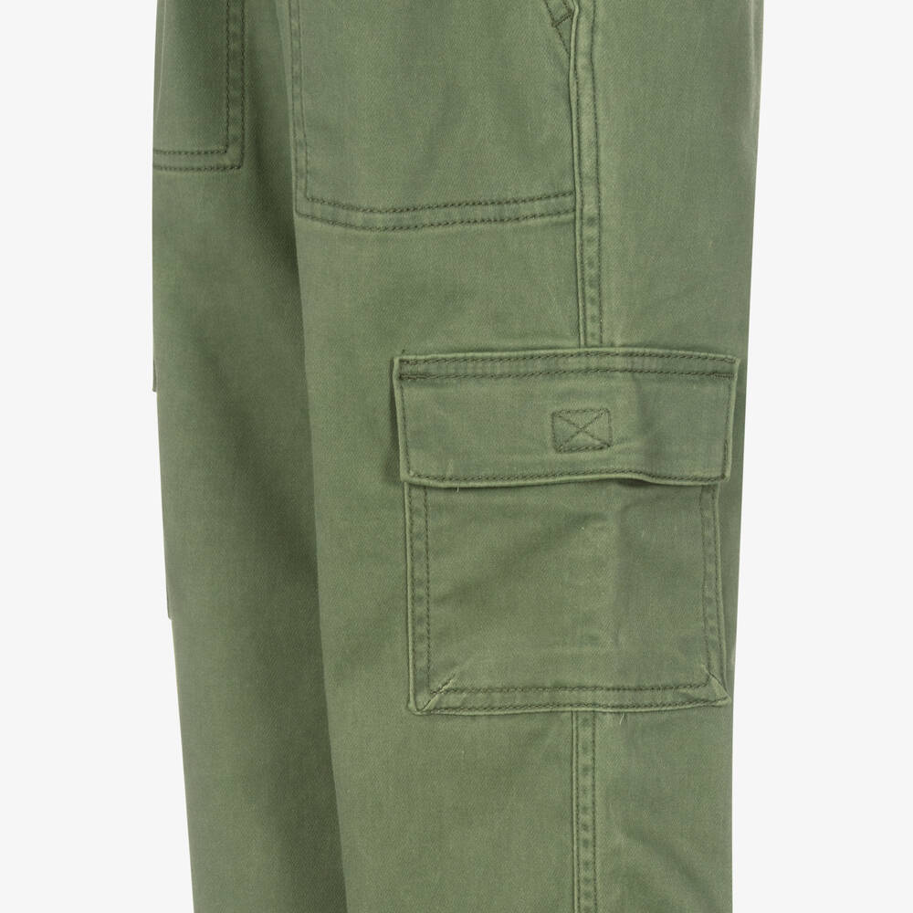 Levi's-Teen Boys Green Cotton Cargo Joggers | Childrensalon Outlet