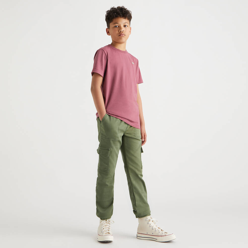 Levi's-Teen Boys Green Cotton Cargo Joggers | Childrensalon Outlet