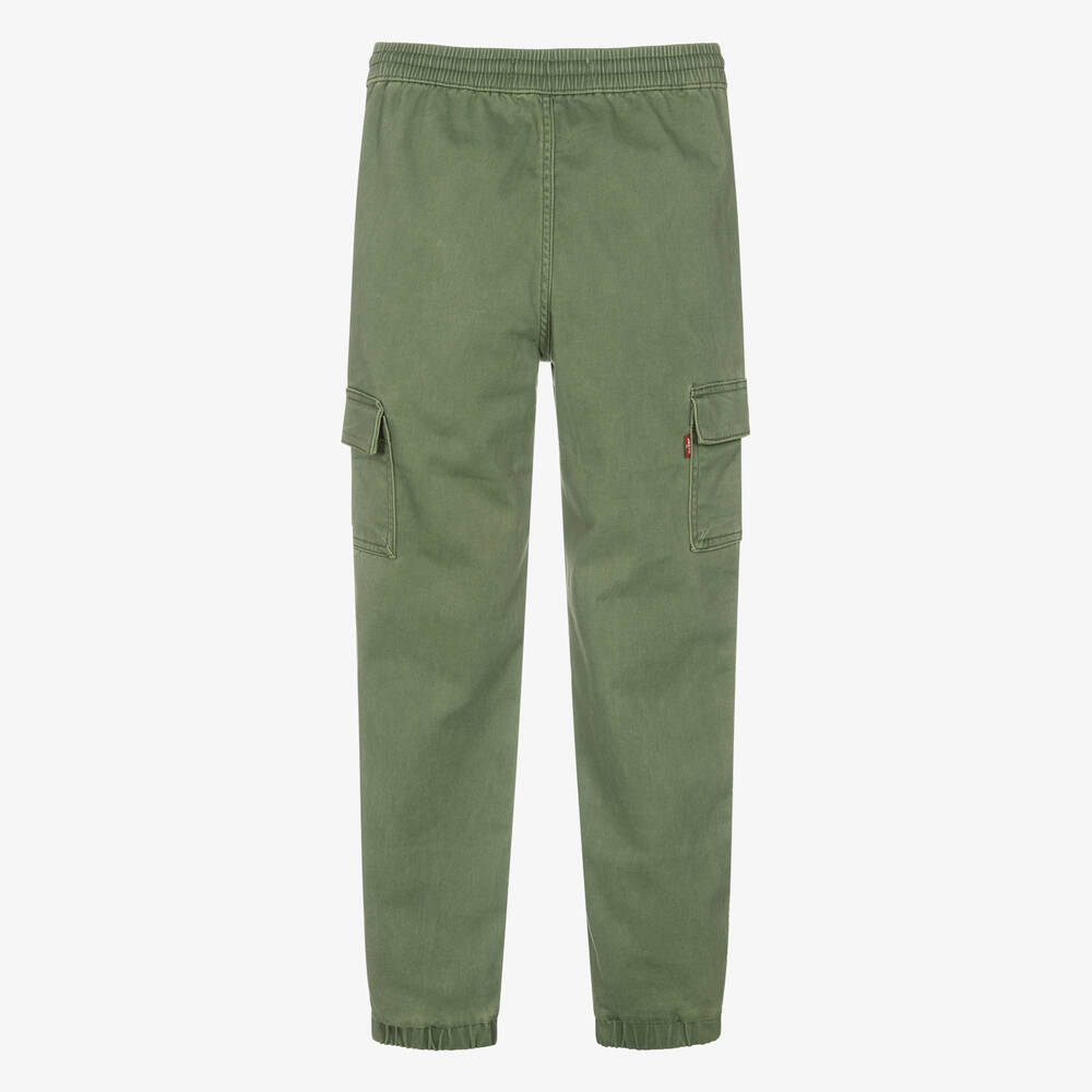 Levi's-Teen Boys Green Cotton Cargo Joggers | Childrensalon Outlet