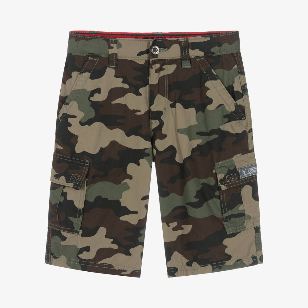 Levi's-Teen Boys Green Cotton Cargo Shorts | Childrensalon Outlet