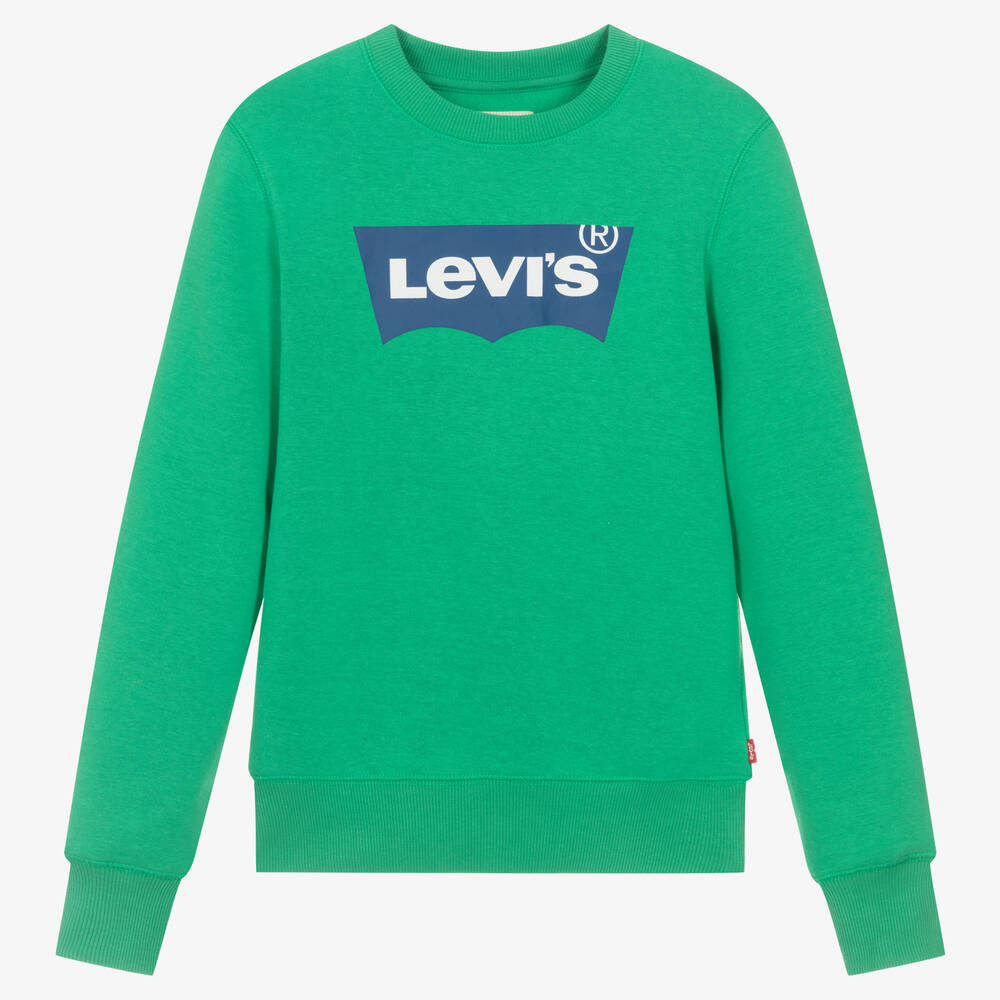 Levi's - Teen Boys Green Cotton Sweatshirt | Childrensalon