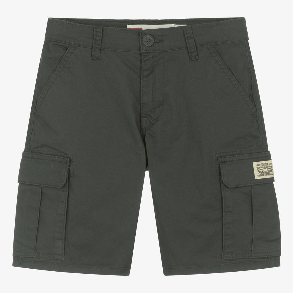 Levi's-Teen Boys Grey Cotton Cargo Shorts | Childrensalon Outlet