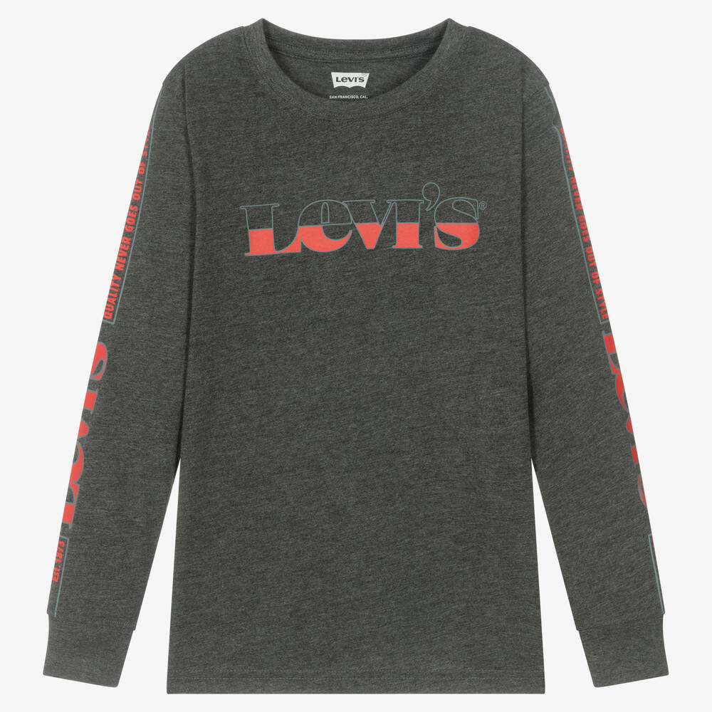 Levi's - Teen Boys Grey Logo Top | Childrensalon