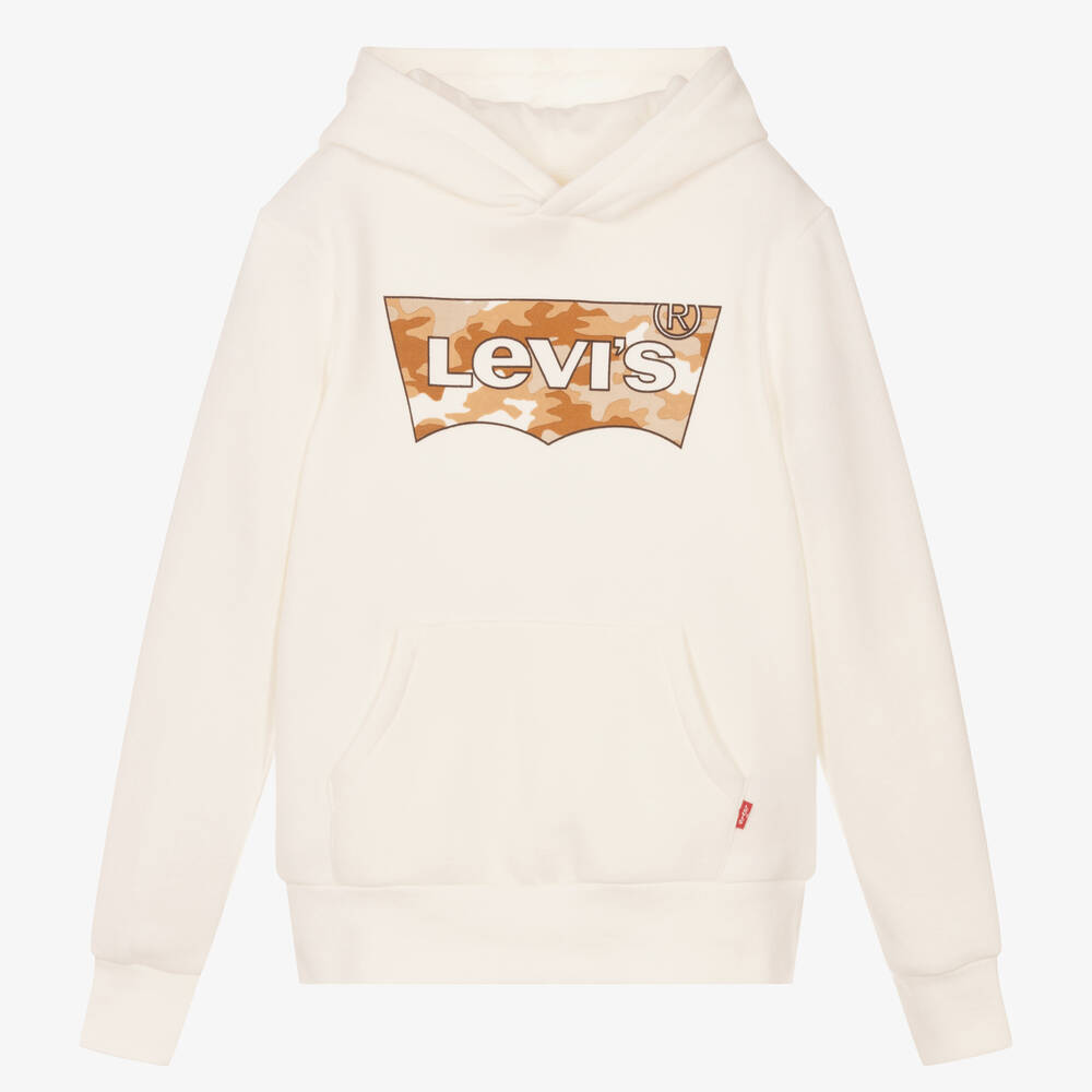 Levi's - Teen Boys Ivory Logo Hoodie | Childrensalon