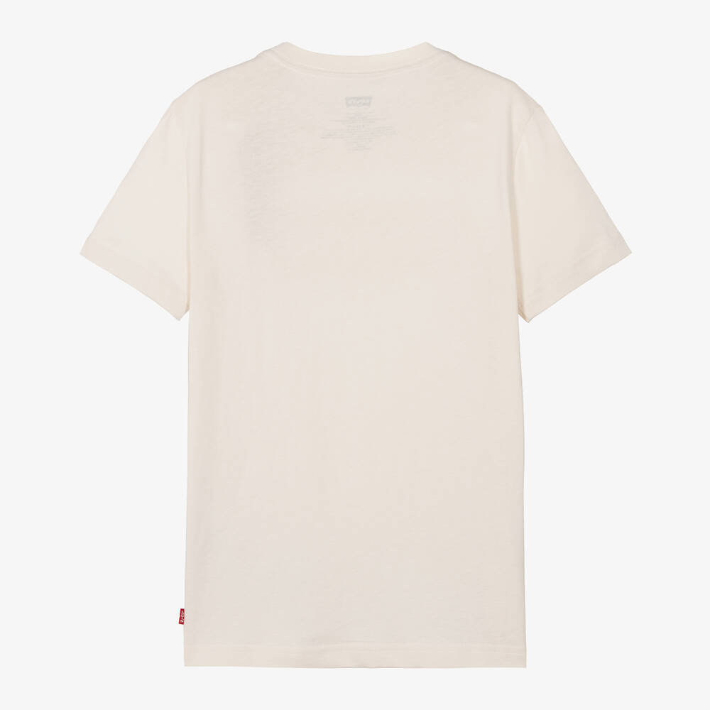 Levi's-تيشيرت قطن عضوي لون عاجي للمراهقين | Childrensalon Outlet