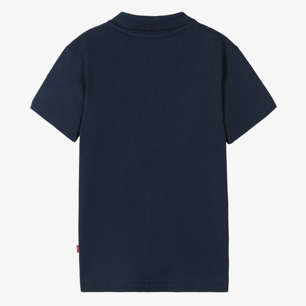 Levi's-Teen Boys Navy Blue Piqué Polo Shirt | Childrensalon Outlet
