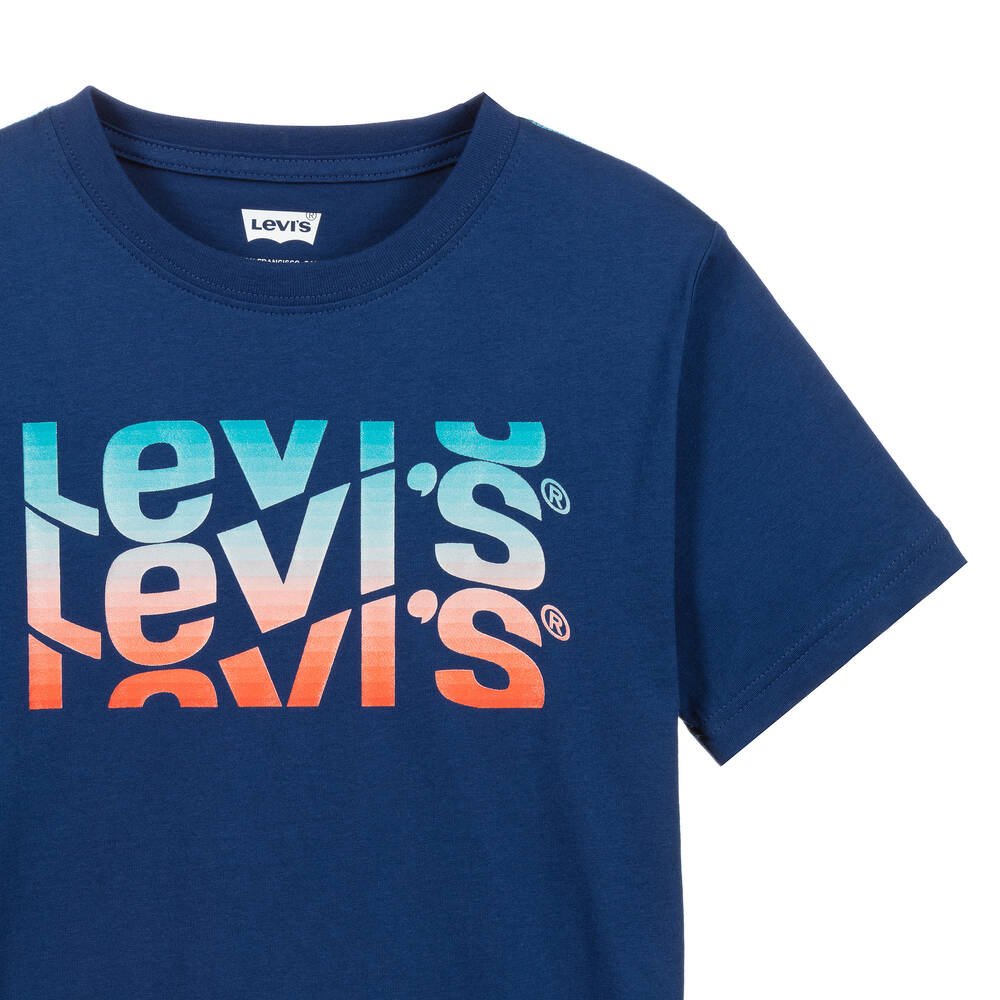 Levi s Teen Boys Navy Logo T Shirt Childrensalon Outlet