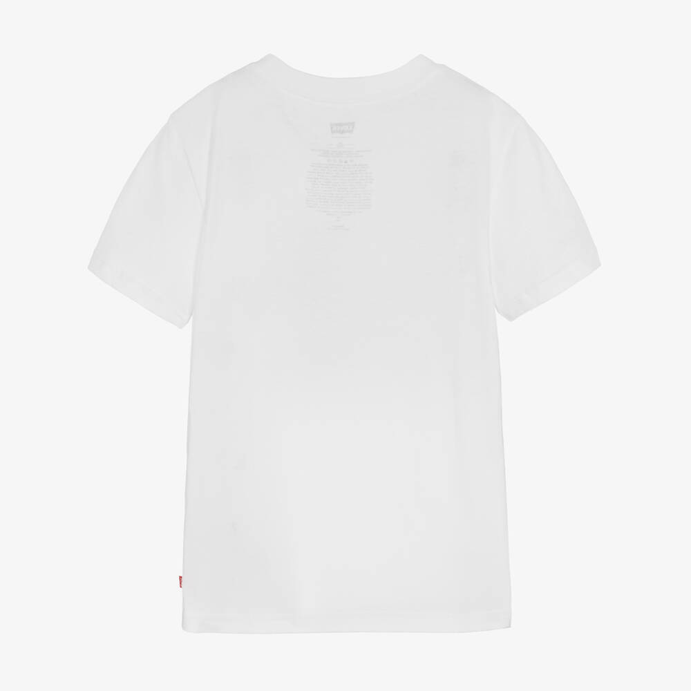 Levi s Teen Boys White 501 Logo T Shirt Childrensalon Outlet
