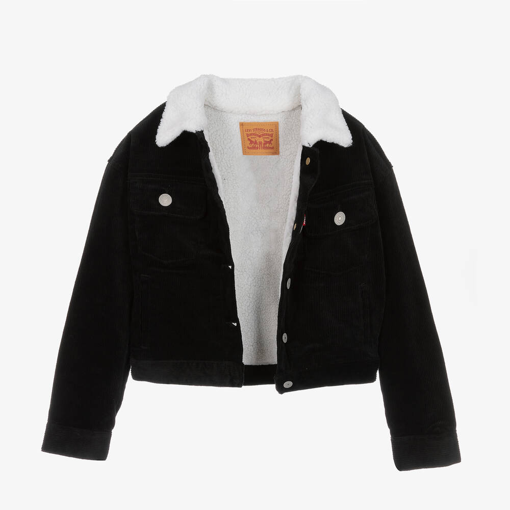 Levi s Veste noire en velours c tel ado