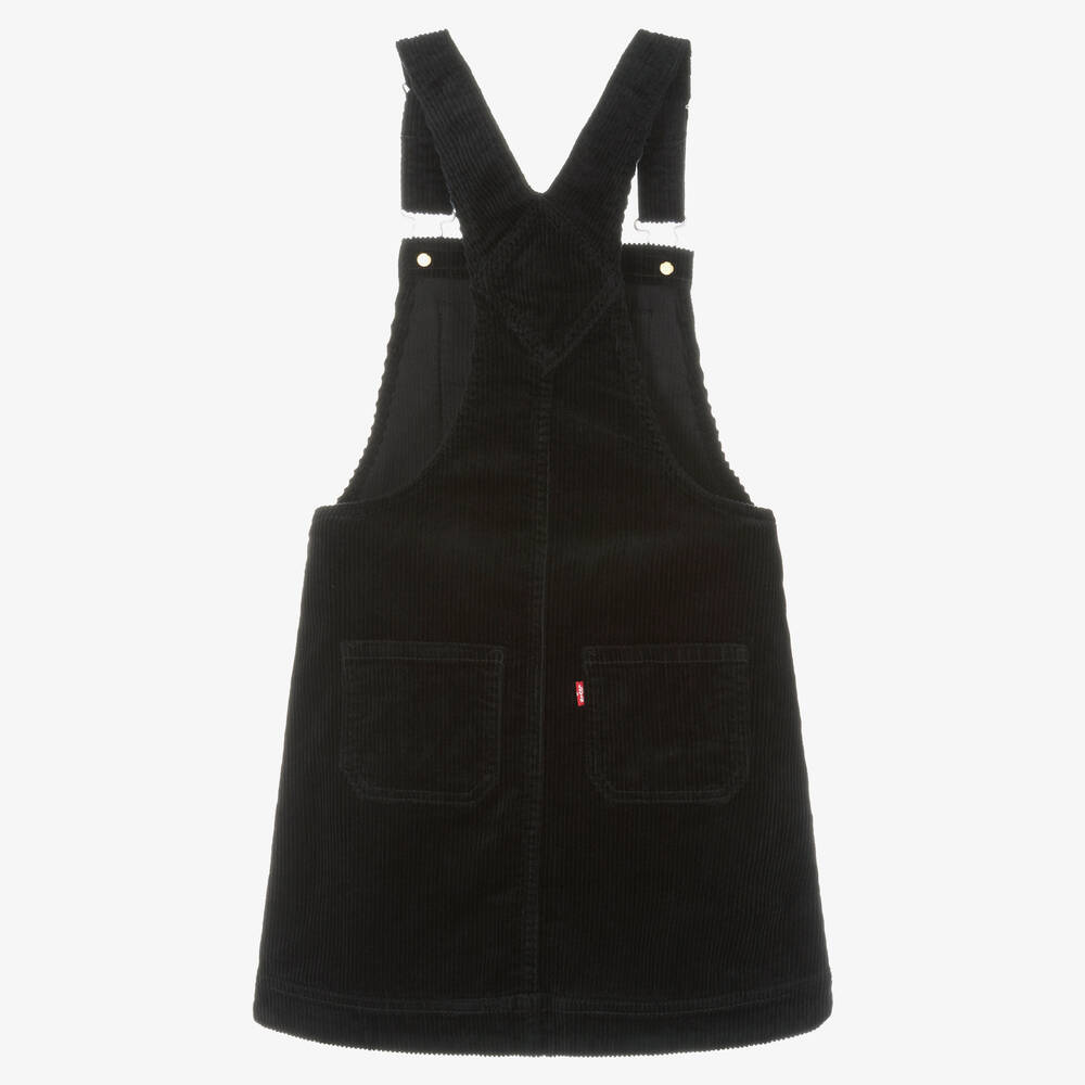 Girls black pinafore dress new arrivals