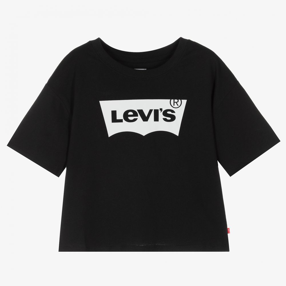 Levi's - Teen Girls Black Cropped Top | Childrensalon