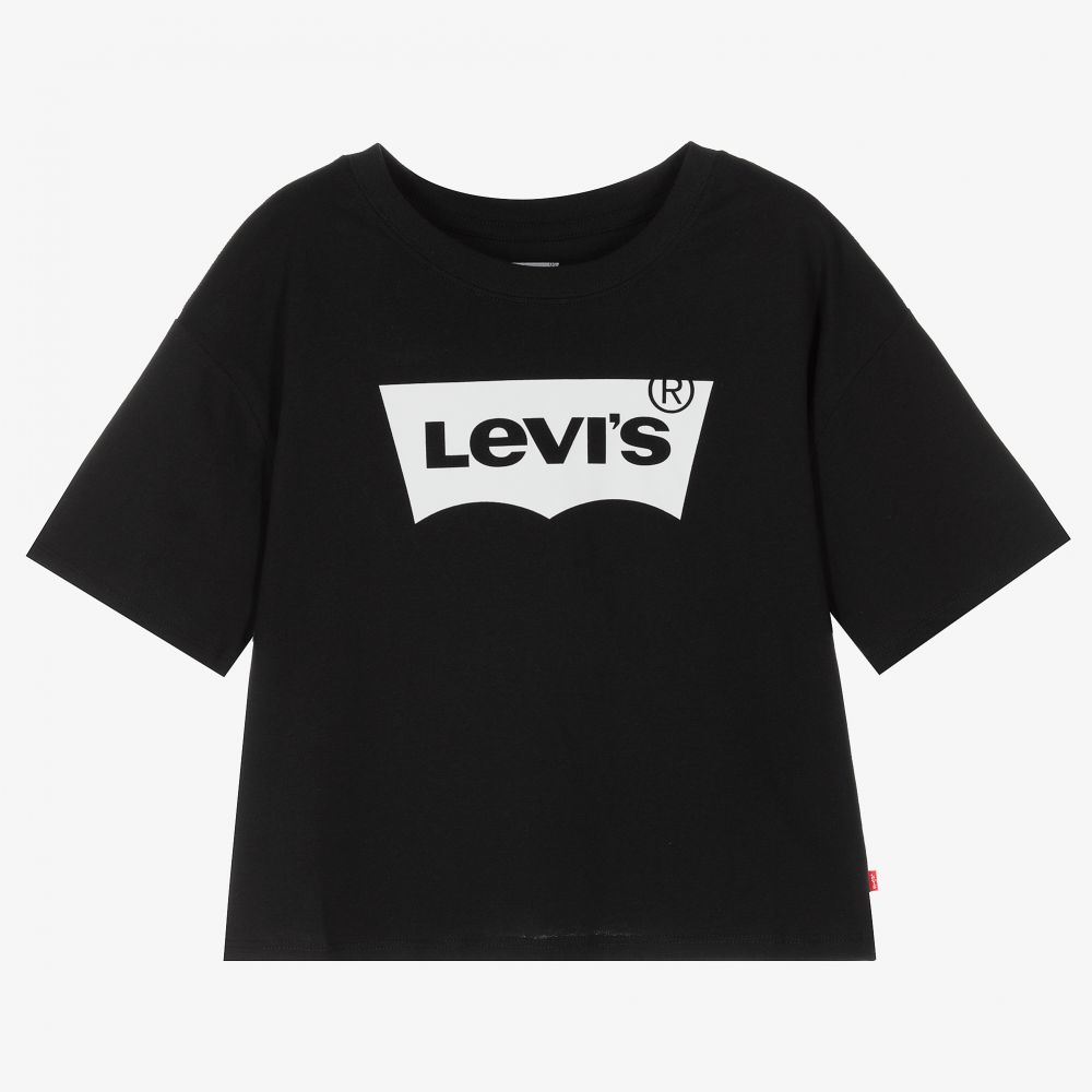 Levi s Teen Girls Black Cropped Top Childrensalon Outlet
