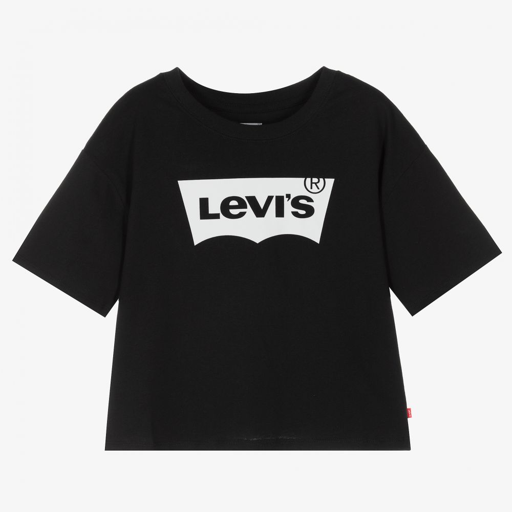 Levi's - Schwarzes, kurzes Teen Oberteil (M) | Childrensalon