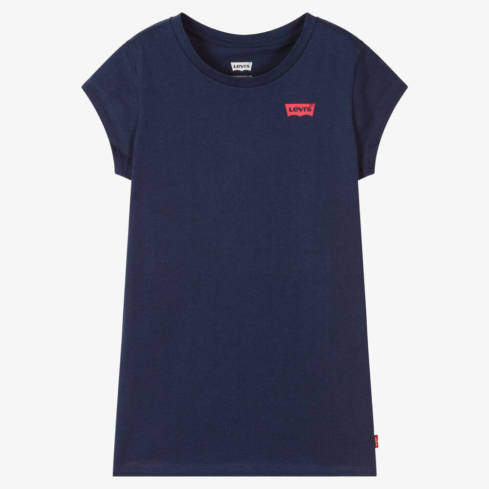 Levi's - Teen Girls Blue Cotton Logo T-Shirt | Childrensalon