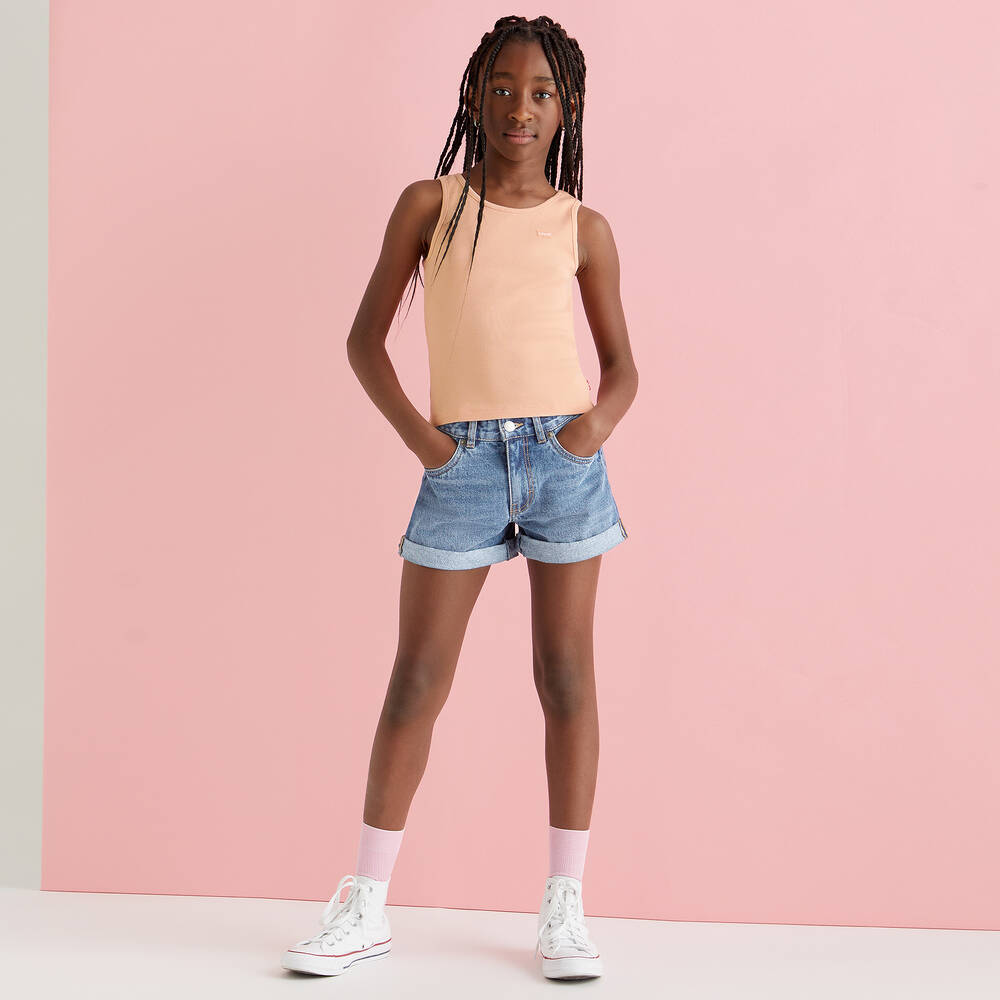 Girls levi shorts top