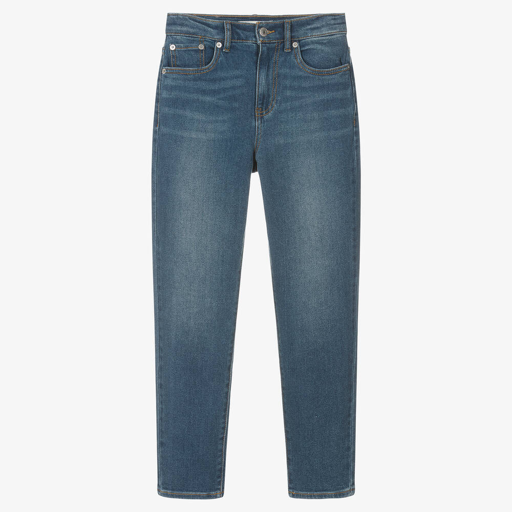 Levi's - Jean mini mom bleu en denim ado | Childrensalon