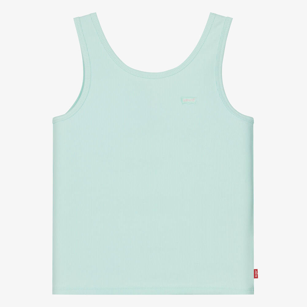 Levi's-Teen Girls Green Ribbed Vest Top | Childrensalon Outlet