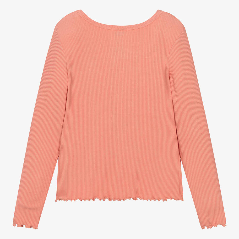 Levi's-Teen Girls Orange Viscose Jersey Ribbed Top | Childrensalon Outlet