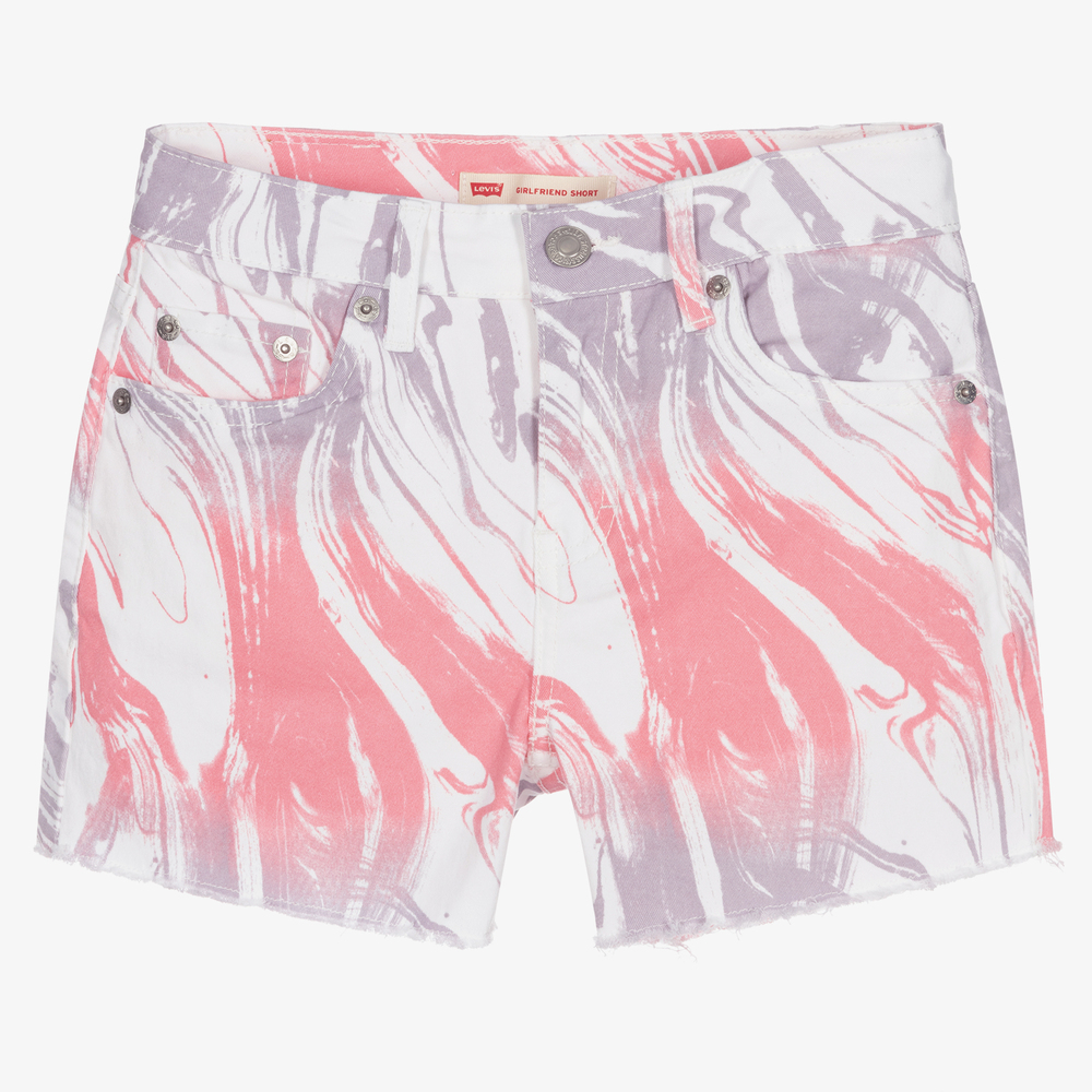 Levi's-Teen Girls Pink & Ivory Shorts | Childrensalon Outlet