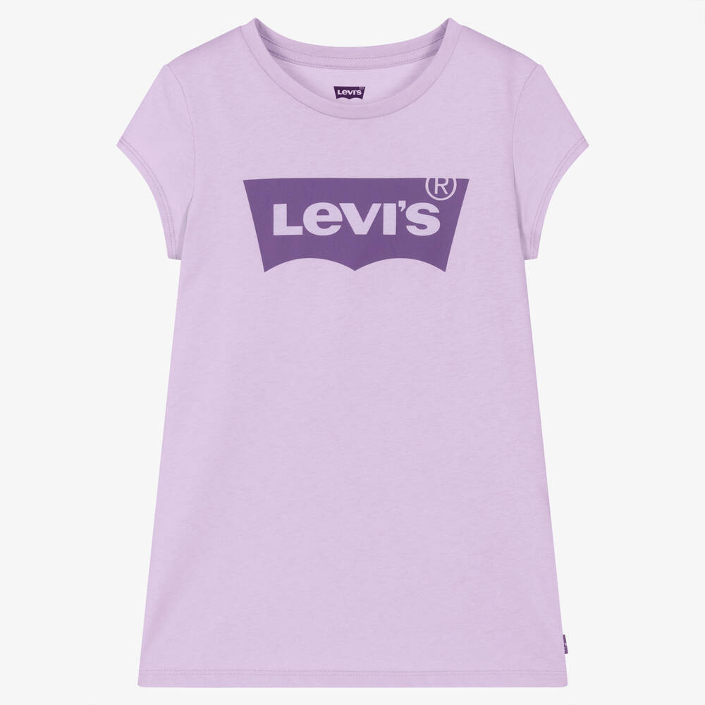 Levi's - Teen Girls Purple Cotton Logo T-Shirt | Childrensalon