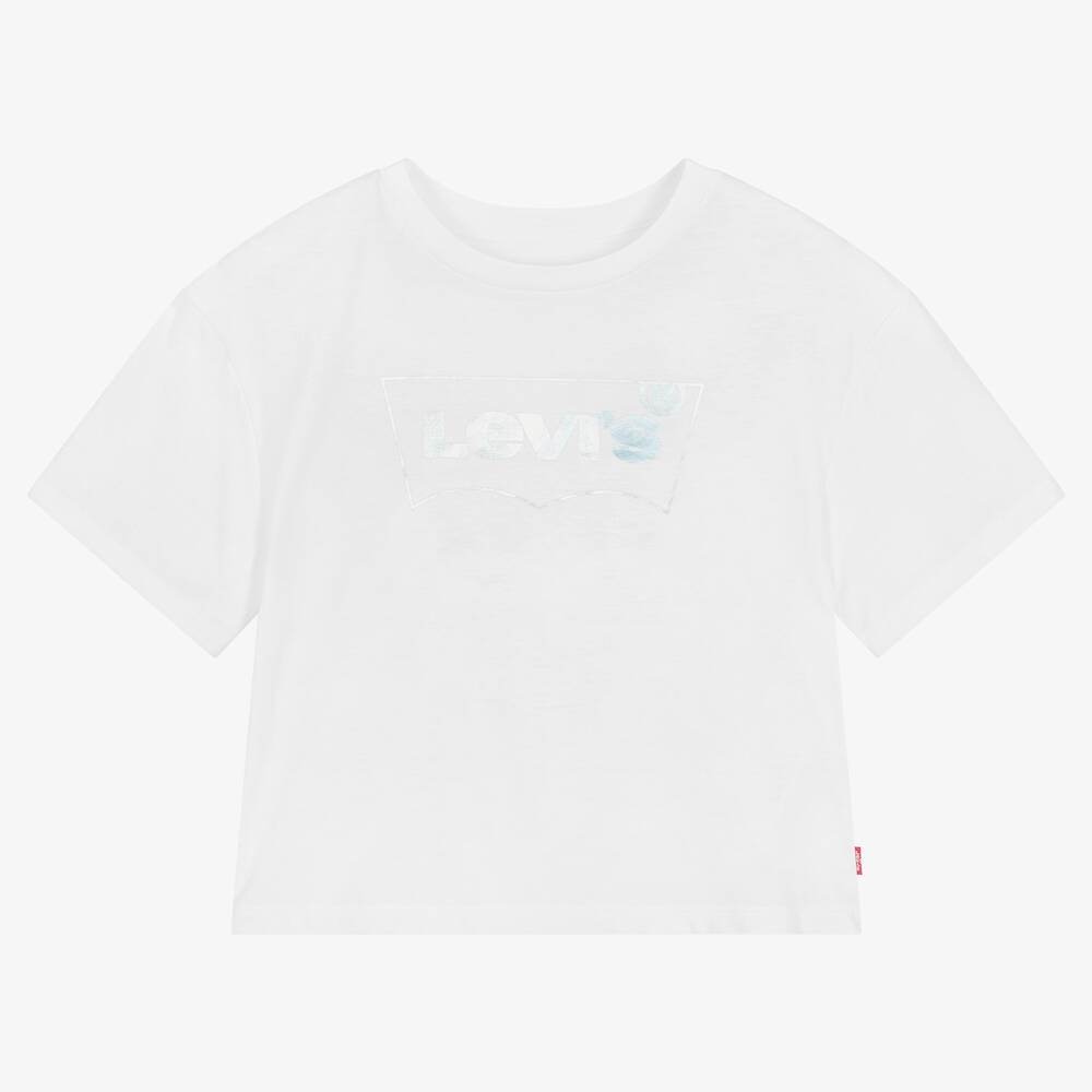Levi's - Teen Girls White Cotton Logo T-Shirt | Childrensalon