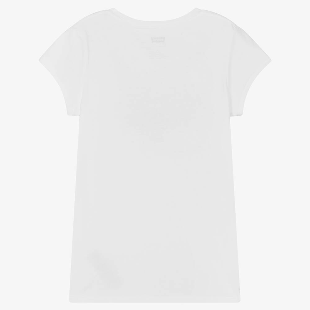Levi's-Teen Girls White Cotton Logo Tshirt | Childrensalon Outlet