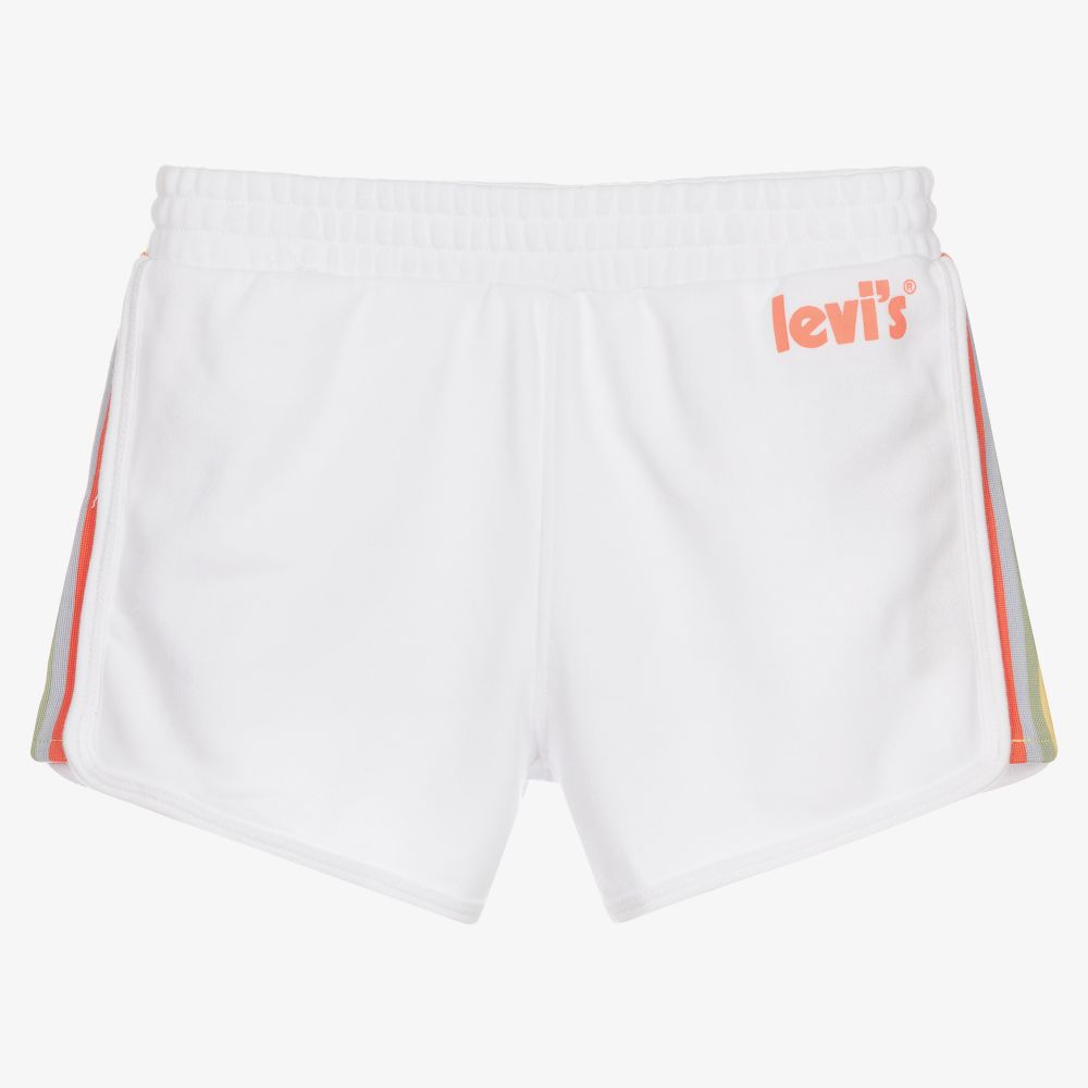 Levi's - Teen Girls White Cotton Shorts | Childrensalon