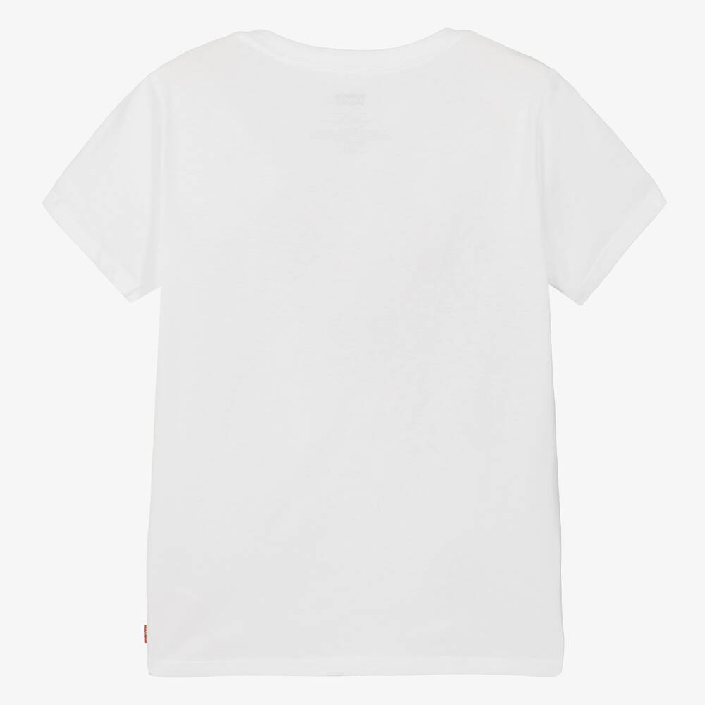 Levi's-Teen Girls White Organic Cotton T-Shirt | Childrensalon Outlet