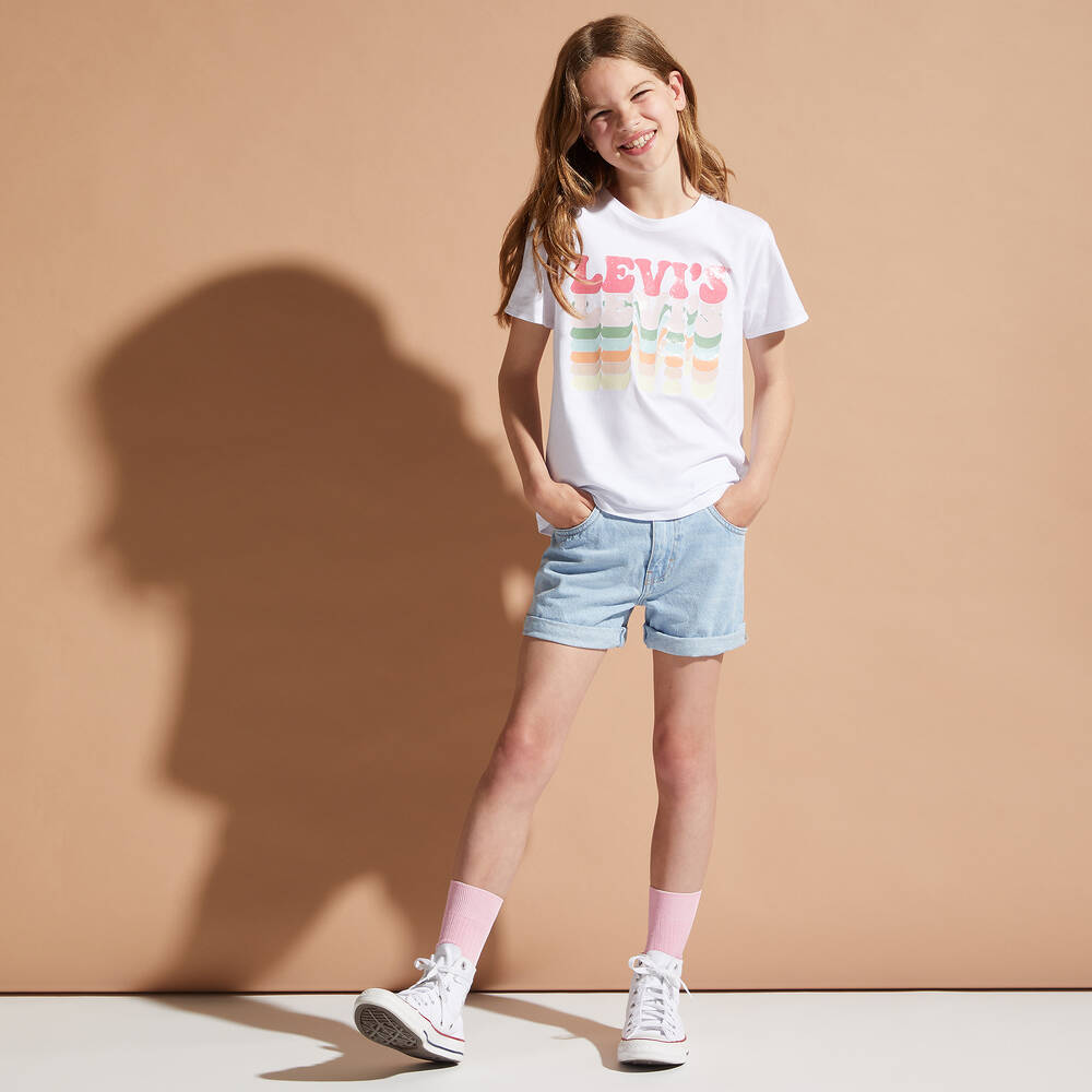 Levi's-Teen Girls White Organic Cotton T-Shirt | Childrensalon Outlet