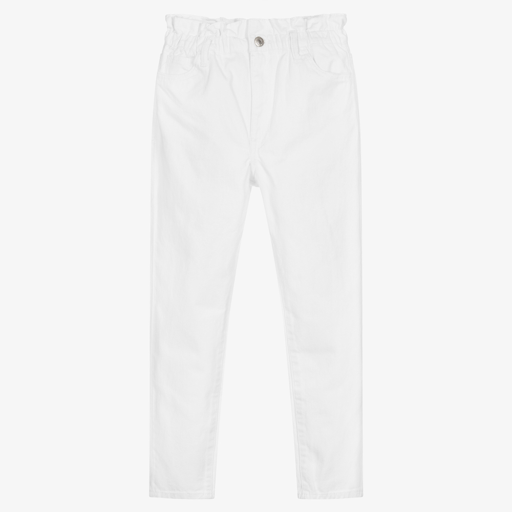 Levi's-Teen Girls White Paper Bag Jeans | Childrensalon Outlet