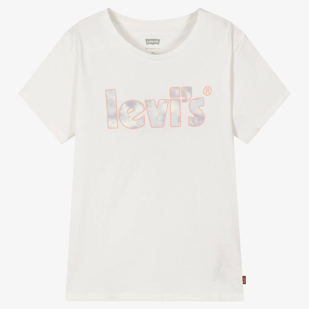 Levi's - Teen Girls White Tie Dye Logo T-Shirt | Childrensalon