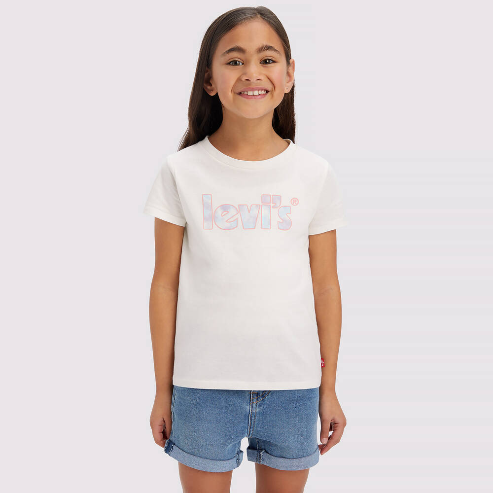 Levi's-Teen Girls White Tie Dye Logo T-Shirt | Childrensalon Outlet