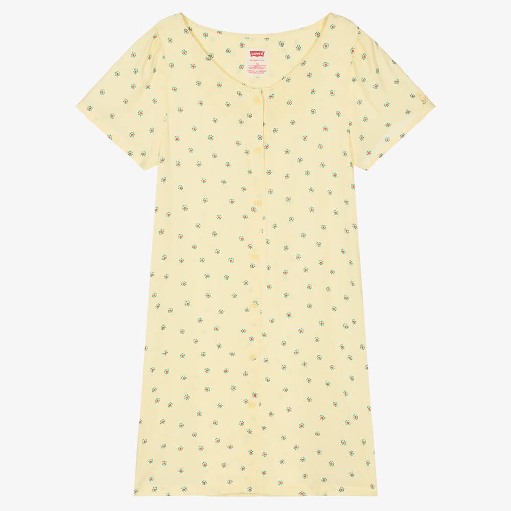 Levi's - Robe fleurie jaune Ado fille | Childrensalon