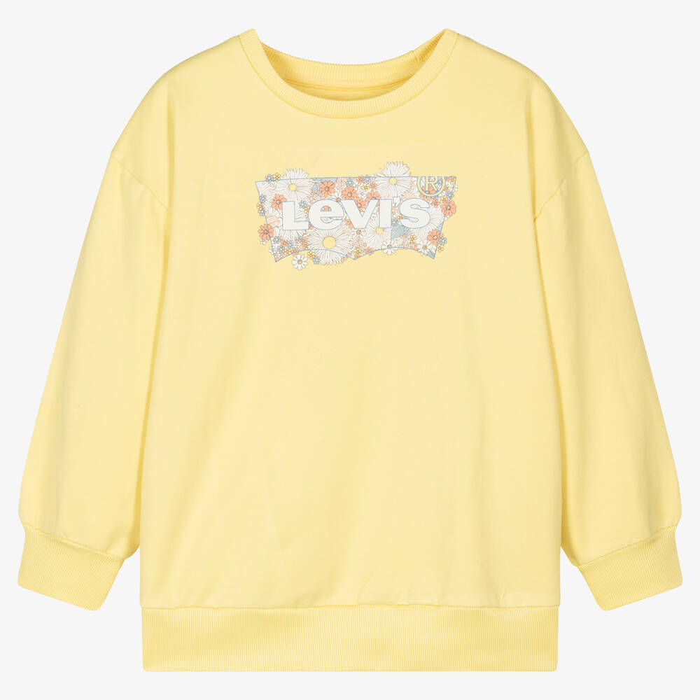 Levi's - Teen Girls Yellow Logo Sweatshirt | Childrensalon