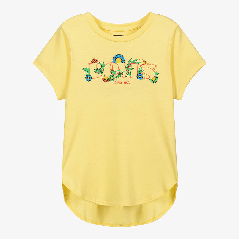 Levi's-Teen Girls Yellow Logo T-Shirt | Childrensalon Outlet