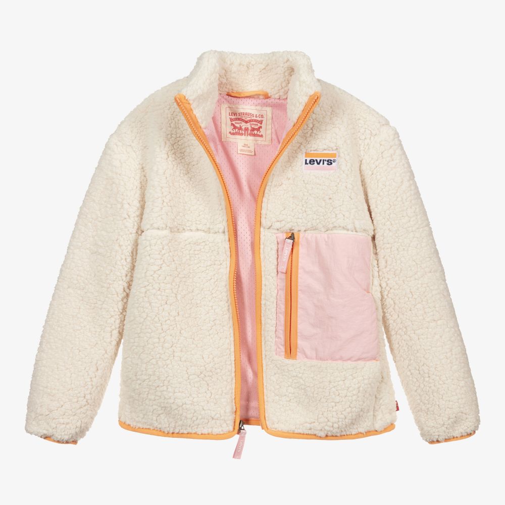 Levi's-Teen Ivory Fleece Jacket | Childrensalon Outlet