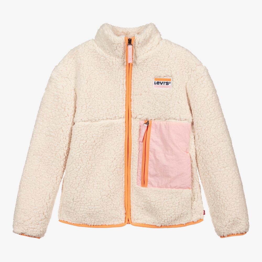 Levi's - Elfenbeinfarbene Teen Fleecejacke | Childrensalon