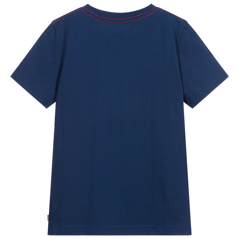 Levi's-Teen Navy Blue Logo T-Shirt | Childrensalon Outlet
