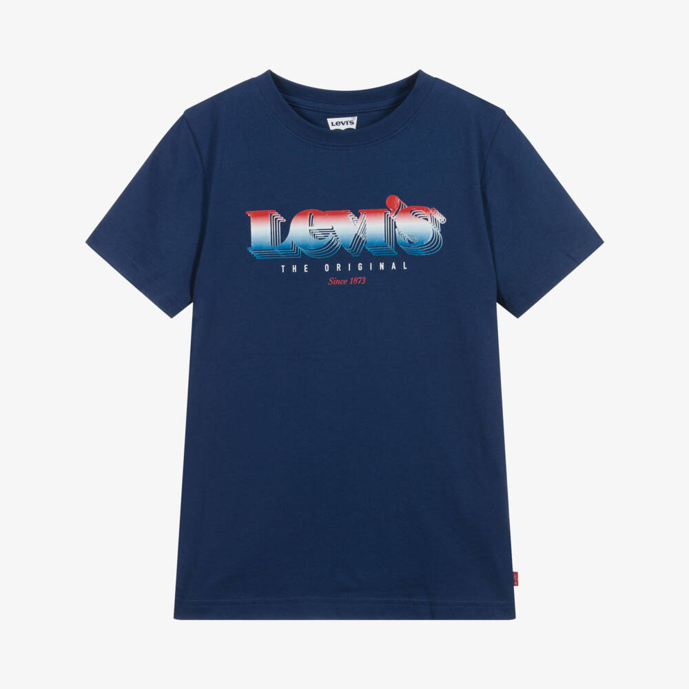 Levi's-Teen Navy Blue Logo T-Shirt | Childrensalon Outlet