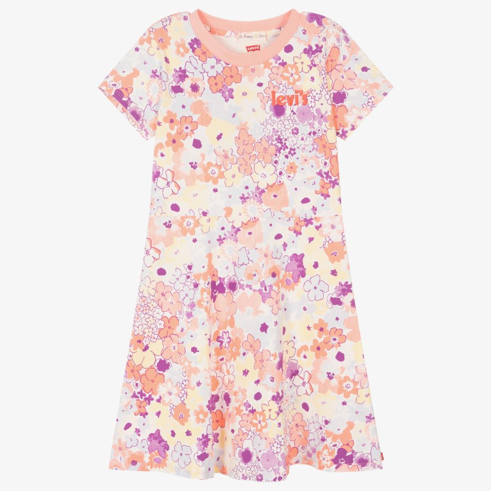 Levi's - Robe t-shirt rose à fleurs Ado | Childrensalon