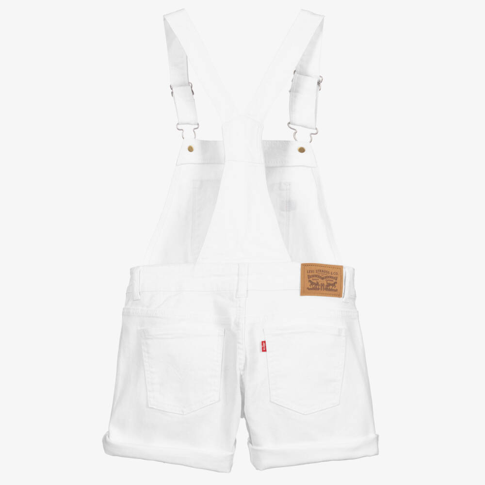 Levi's-Teen White Denim Dungarees | Childrensalon Outlet
