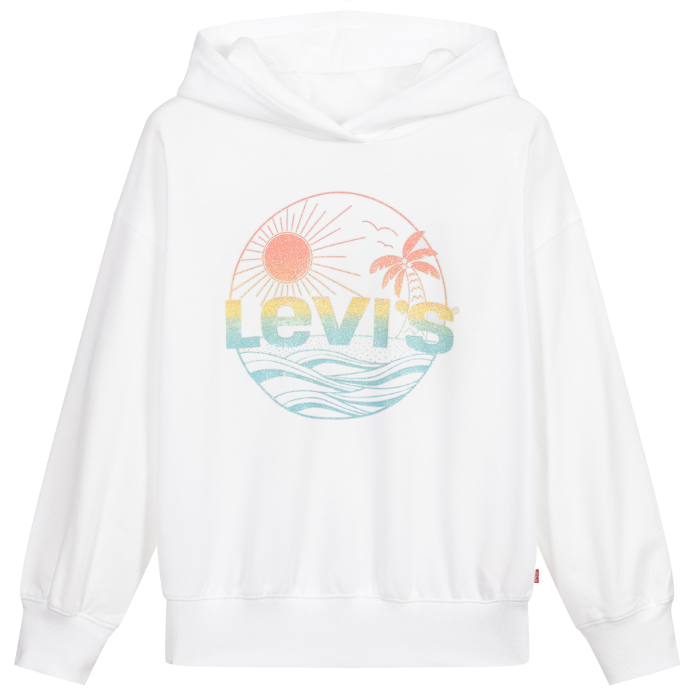 Levi's - Sweat à capuche blanc Ado | Childrensalon